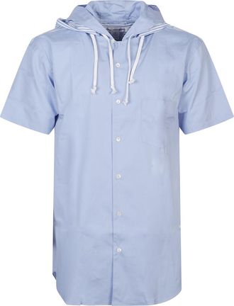 Comme Des Gar&ccedil;ons Sky Blue Regular Hooded Shirt