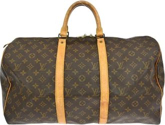 Louis Vuitton Pre-owned Weekend Bags, female, Brown, Size: ONE SIZE Pre-owned Monogram Keepall Duffle Bag