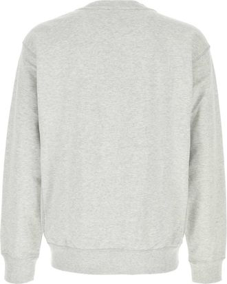 New Balance Mens Melange Light Grey Cotton Sweatshirt Ashheather Exterior: Maglieria Sweater