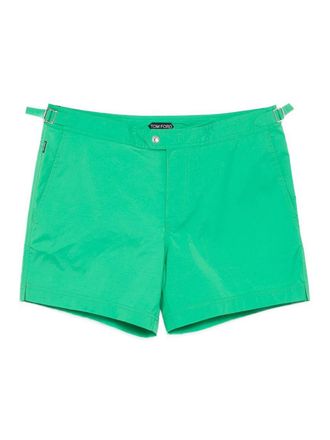 Tom Ford Bright Green Nylon Swimsuit With Side Straps