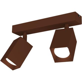 Lumicom BRINCK Plafoniera M, 2X GU10, max 33W, metallo, corten, L.6cm