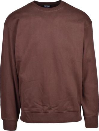 Diesel Hoodies & sweatvesten, Heren, Bruin, M, Katoen, Felpa Girocollo