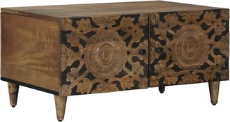 vidaXL Mesa De Caf&eacute; Marr&oacute;n 80 X 50 X 40 Cm Madera De Mango Maciza Vidaxl