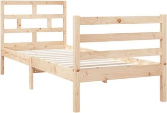 vidaXL Bed Frame without Mattress 75x190 cm Small Single Small Single Solid Wood Vidaxl