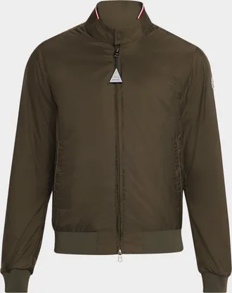 Moncler Men & apos;s Reppe Nylon Collar-Logo Full-Zip Jacket