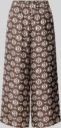 Max Mara Stoffhose aus reiner Seide Modell TORTONA in Dunkelbraun, Größe 34