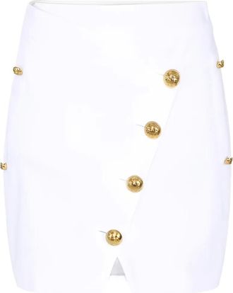 Elisabetta Franchi Minigonna asimmetrica - Bianco