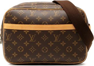 Louis Vuitton Borsa a tracolla Reporter PM con monogramma 2007 - Marrone