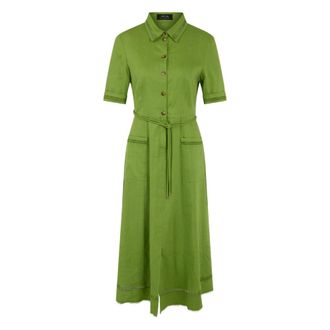 Marc Cain Shirt Dresses, female, Green, Size: M AC 21.41 W70 Shirt Dress