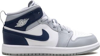 Nike Air Jordan 1 sneakers - kids - Leather/Artificial Leather/Fabric/Rubber - 2 Kids - Grey