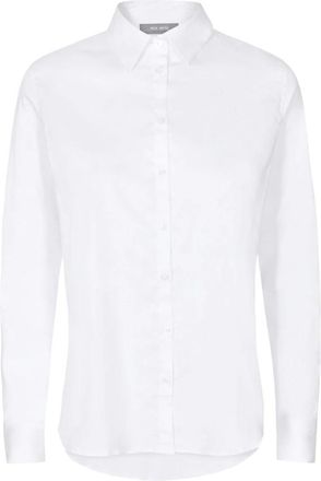 Mos Mosh Witte Shirt met Lange Mouwen - Dames - Overhemden - Wit - S - Katoen - Overhemden