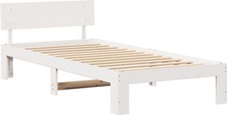 vidaXL Estructura De Cama Blanco 80 X 200 Cm Madera Maciza De Pino Vidaxl