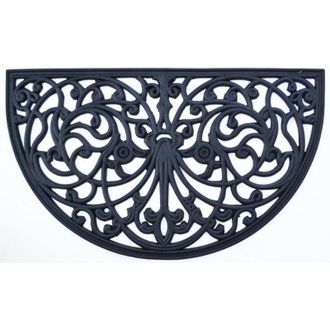 Imports Decor Imports Decor Half Round Rubber Doormat, 18-Inch by 30-Inch