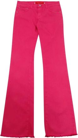 Emma & Gaia 19Rp 222 Flared Jeans - Dames - Loose Fit Jeans - Roze - W24 - Denim - Jeans