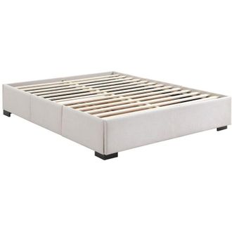 Vente-Unique Rete con cassetti 140 x 190 cm - Tessuto beige - KOLANE di YSM&Eacute;E