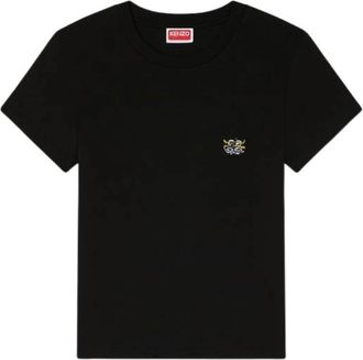 Kenzo Wild Tiger T-shirt - Dames - T-shirts - Zwart - XL - Katoen - Tops