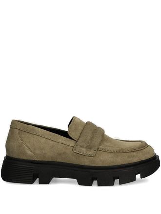 Geox chunky-sole suede loafers - Green