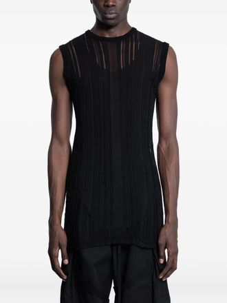 Halos Corsico ribbed vest - Black