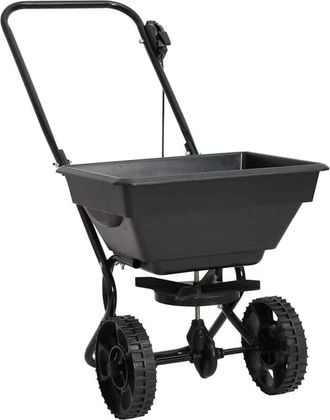 vidaXL Vidaxl - Carrito De Mano Esparcidor De Sal Pvc Y Acero 80x46x75 Cm 15 L