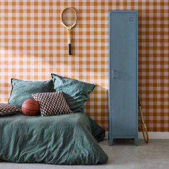 Sweeek Metal locker storage with 3 shelves, Soho, Dark blue, 38x38x180 cm