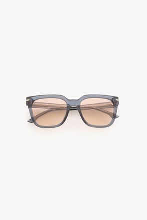 Victoria Beckham Oversized Acetate Sunglasses In Transparent Blue
