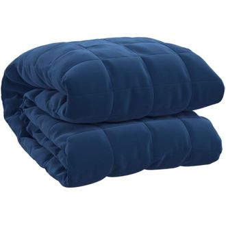 vidaXL Weighted Blanket Blue 220x260 cm 15 kg Fabric Vidaxl
