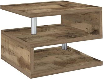 Dmora Mesa de centro Gianni, Mesita de salón, Unidad baja de almacenamiento, Mesa de centro, 55x55h41 cm, Arce - Dmora