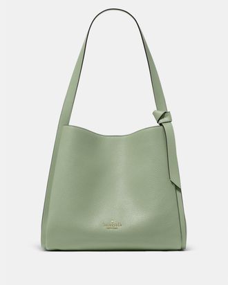 Kate Spade New York Womens Knott Large Carryall Bag - Green Leather - One Size