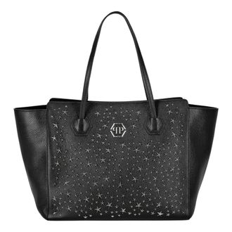 Philipp Plein Tassen, Dames, Zwart, ONE Size, Katoen, Shoulder Bag Stars