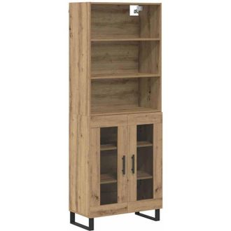 vidaXL Aparador Alto Roble Artesanal 69,5 X 34 X 180 Cm Vidaxl