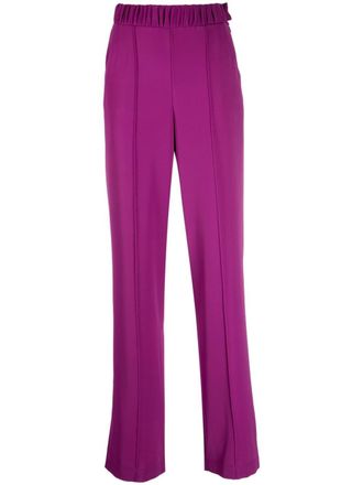 Patrizia Pepe tailored high-waisted trousers - women - Polyester/Spandex/Elastane - 38 - Purple