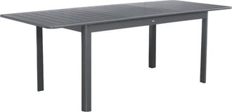 Sweeek Extendable aluminium anthracite garden table Seattle, 8-seater, 173 / 236,5 x 100 x 75 cm