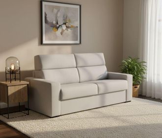 Dmora Dmora - Sof&aacute; Cama 2 Plazas Ecate, Sof&aacute; Convertible Para Sal&oacute;n, Acolchado, Desenfundable, Calidad 100% Made In Italy, 200x95 H100 Cm, Gris
