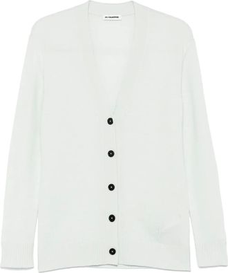Jil Sander Cardigan con ricamo - Verde