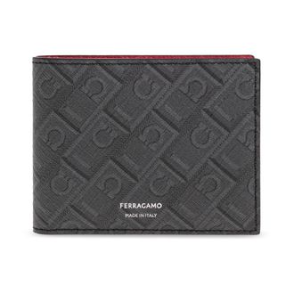 Ferragamo Wallets & Cardholders, male, Gray, Size: ONE SIZE Monogram Bifold Wallet