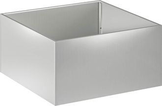 vidaXL Macetero De Jard&iacute;n Plateado 100 X 100 X 40 Cm Acero Galvanizado Vidaxl