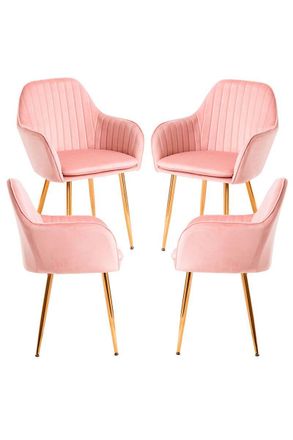 Regalos Miguel Regalos Miguel - Packs Sillas Comedor - Pack 4 Sillas Chic Golden - Rosa