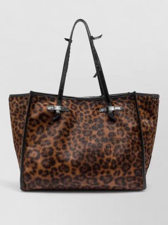 Gianni Chiarini marcella animal print shoulder bag dual handles
