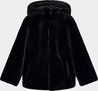 Emporio Armani Faux-Fur Caban Coat