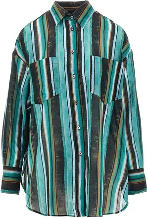 Pinko Striped print muslin shirt Woman S