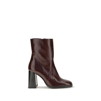 Stuart Weitzman Calf Leather Bos Taurus Ankle Womens Boots
