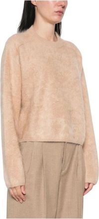 Soft Goat Jersey de cuello redondo cepillado - Knitwear - Mujer - Marr&oacute;n - XS