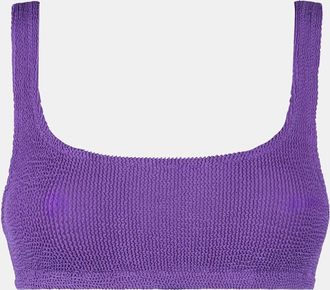 MC2 Saint Barth Woman Purple Crinkle Bralette Top Swimsuit