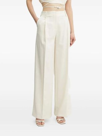 Simona Corsellini front-pleated trousers - White