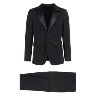 Dsquared2 Single Breasted Suits, male, Black, M, Miami Suit