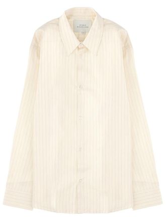 STUDIO NICHOLSON View Cotton Silk Pinstripe Shirt