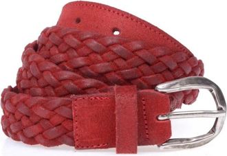 Daniele Alessandrini Belts - Heren - Riemen - Rood - 105 CM - Leer - Accessoires