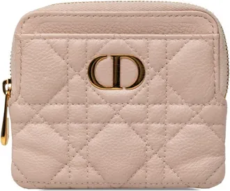 Dior Pink Leather Coin Purse/Coin Case (Pre-Owned)