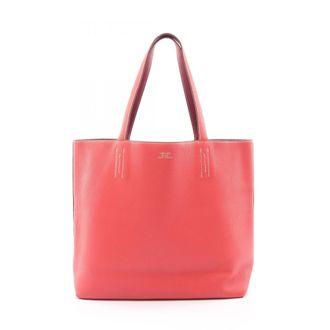 Herm&egrave;s Bordeaux Bougainvillier Pink Taurillon Clemence Leather Tote Bag (Pre-Owned)
