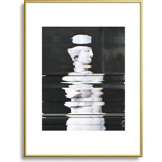 Deny Designs Digitex Triacotine 16 Framed Art Print in Golden Tones at Nordstrom, Size 18X24